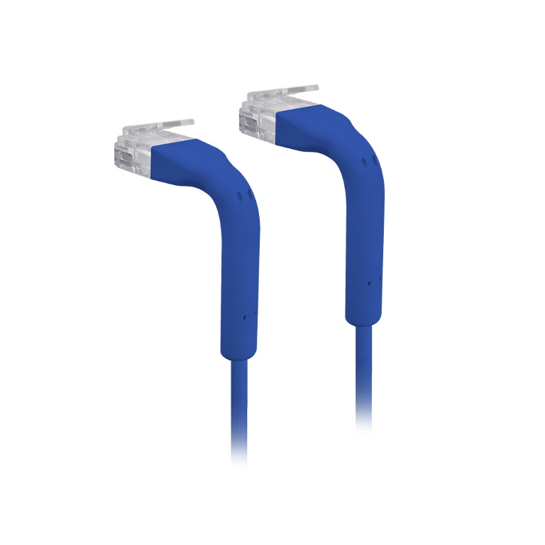 UniFi patch cable with both end bendable RJ45 22cm - Blue