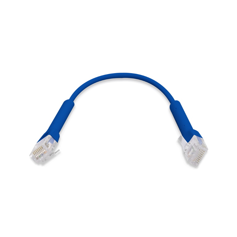 UniFi patch cable with both end bendable RJ45 22cm - Blue
