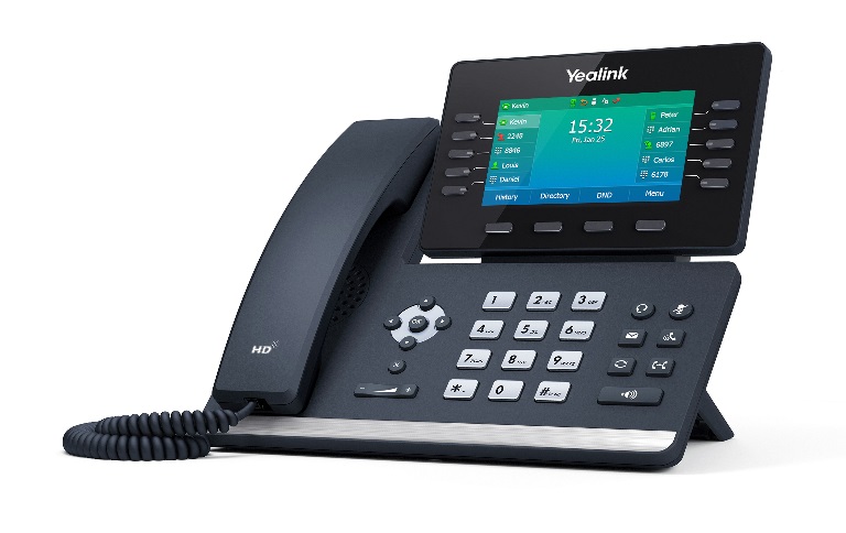 Yealink T54W, 16 Line IP HD Phone, 4.3' 480 x 272 colour screen, HD voice, Dual Gig Ports, Built in Bluetooth and WiFi, USB 2.0 Port
