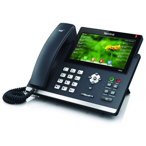 Yealink T48S 16 Line IP phone, 7' 800x480 pixel colour touch screen, Optima HD voice, Dual Gigabit Ports, 1 USB port for BT40/WF40/Recording, Opus Sup