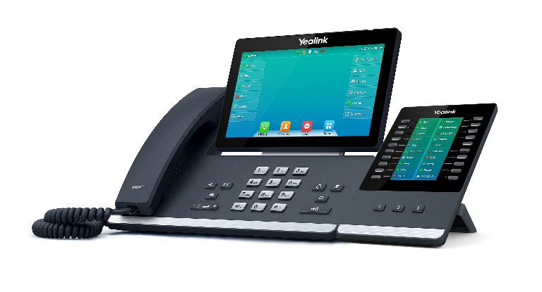 Yealink SIP-T57W, 16 Line IP HD Phone, 7' 800 x 480 colour screen, HD voice, Dual Gig Ports, Built in Bluetooth and WiFi, USB 2.0 Port